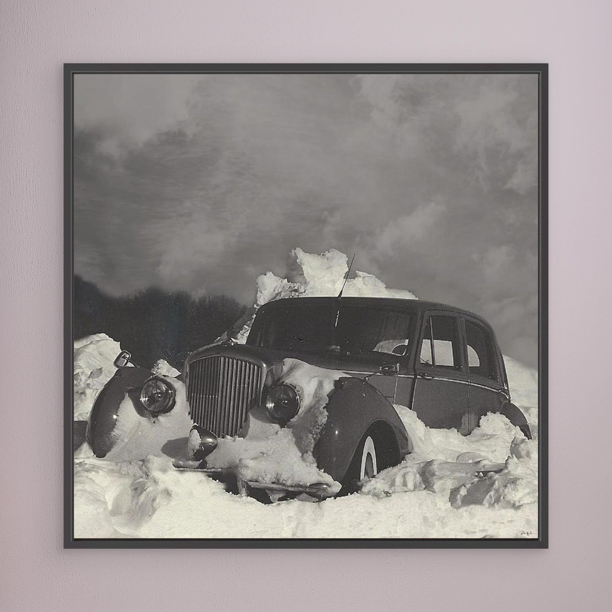 The Blizzard of 1978 — Framed Canvas Print