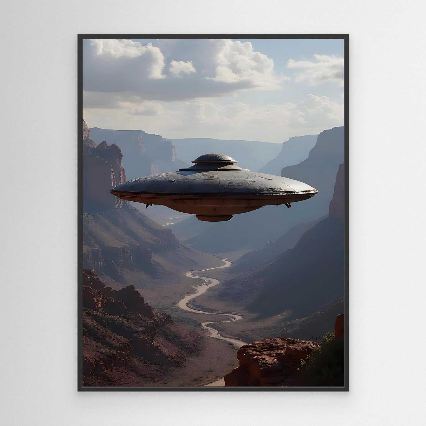 They're Here - UFO Grand Canyon - Canvas Art Print