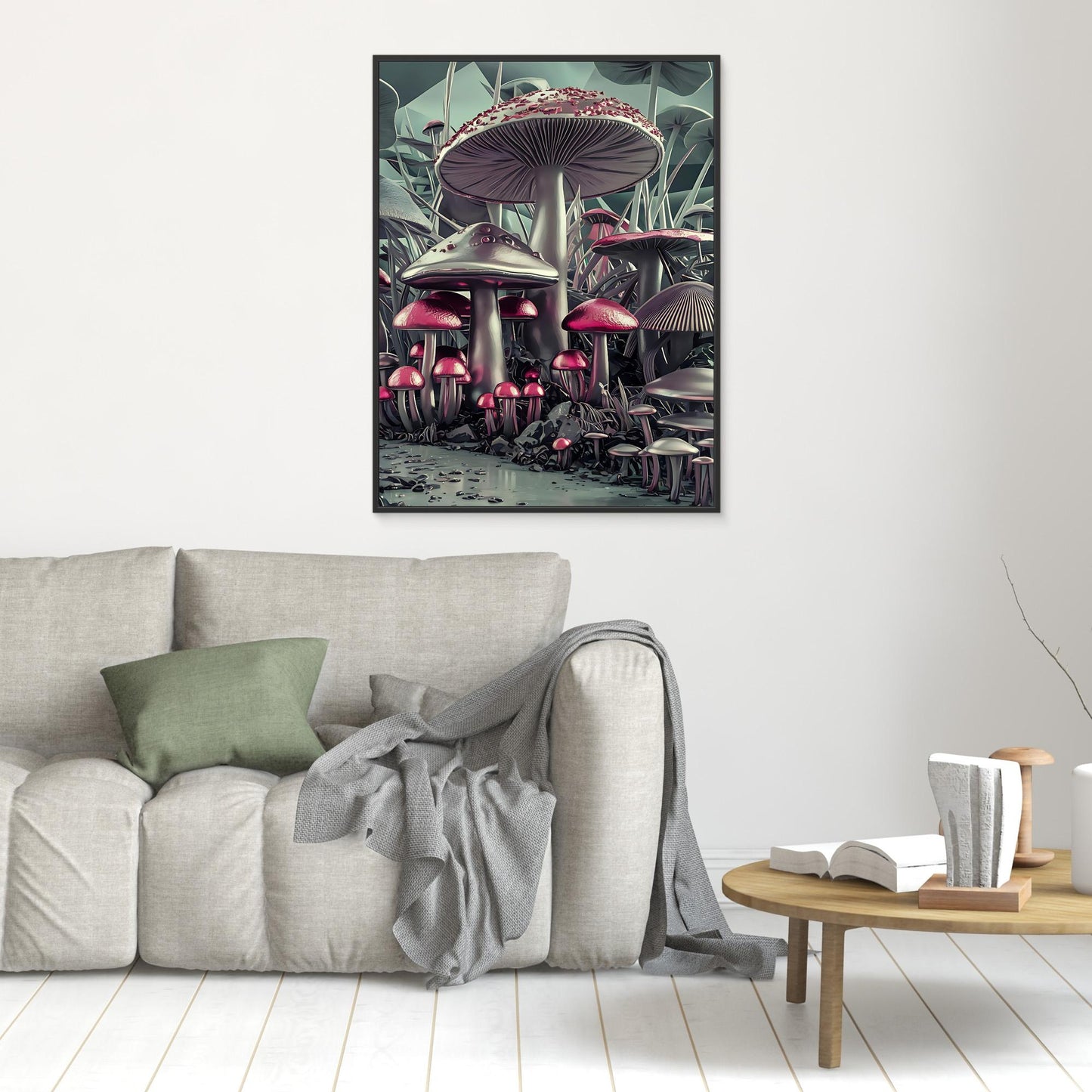 Metallic Mushroom Forest - Canvas Art Print