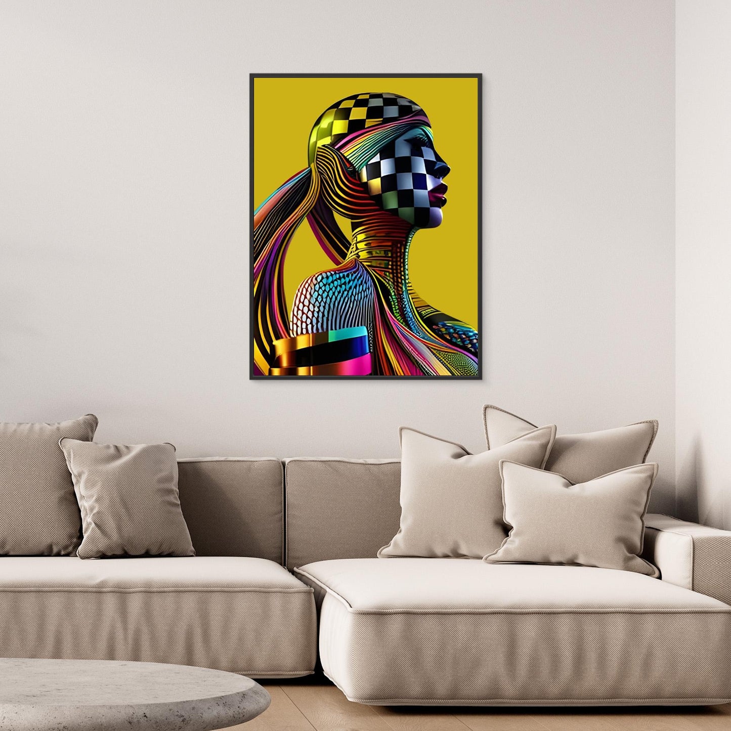 Abstract Mannequin - Framed Canvas Print