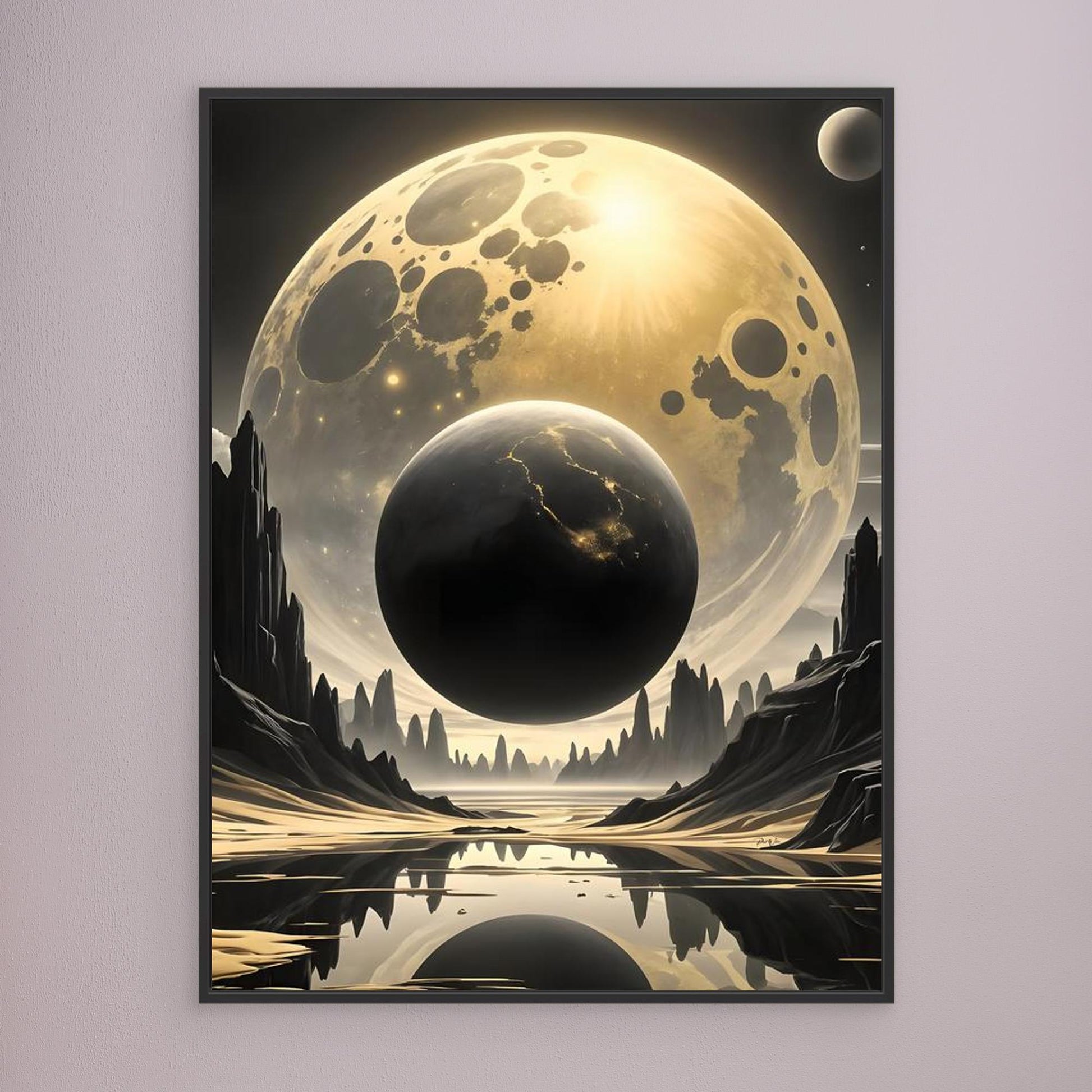 Mysterious Planet — Framed Canvas Print