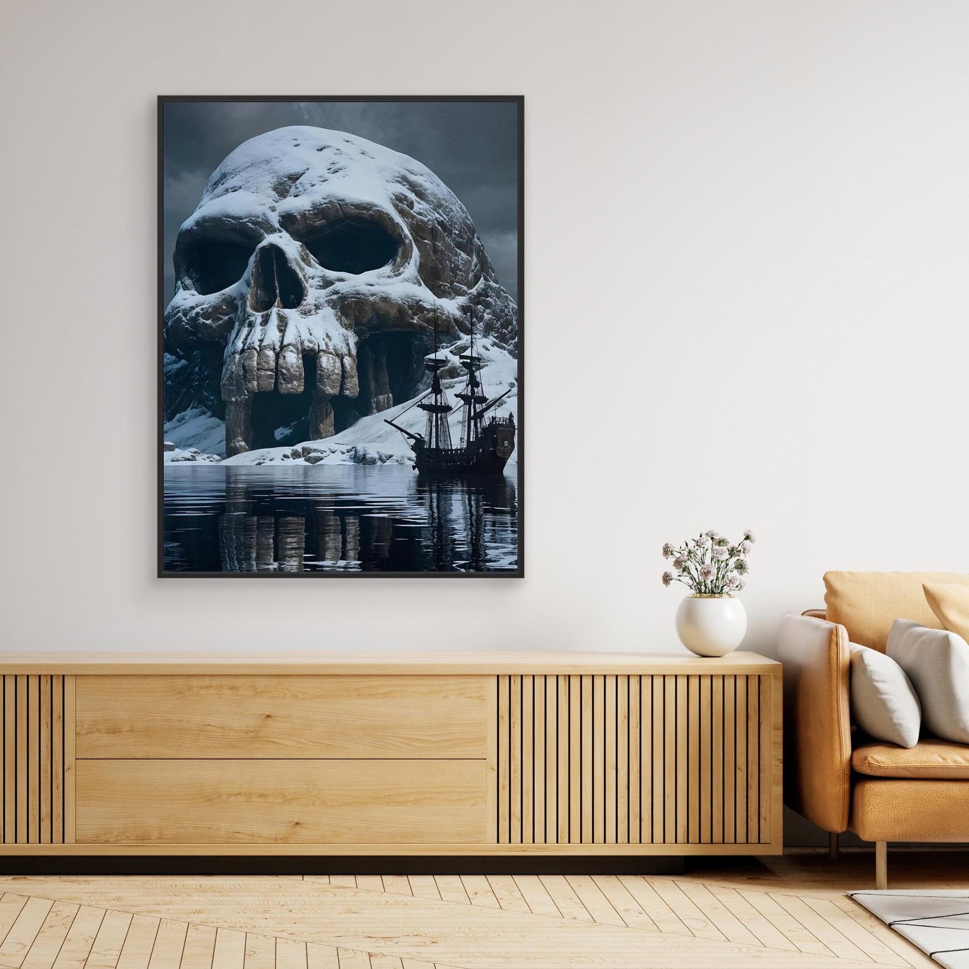 Skull Island Fantasy — Framed Canvas Print