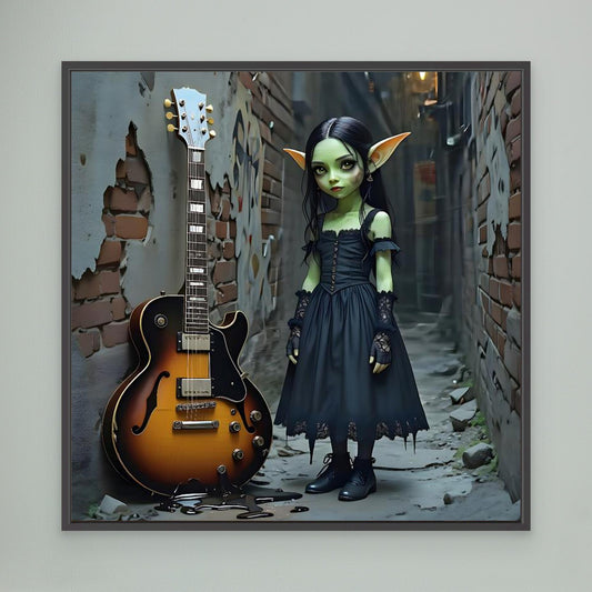 “Little Night Melody” — Framed Canvas Print