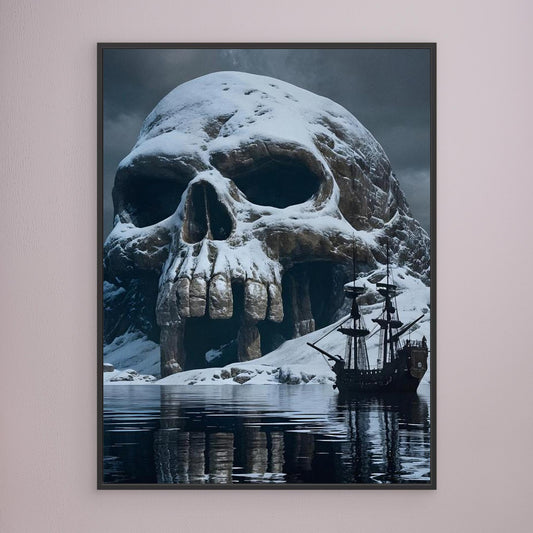 Skull Island Fantasy — Framed Canvas Print