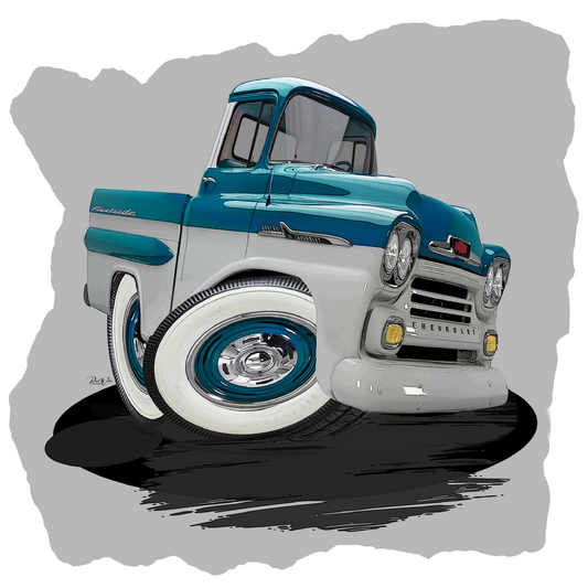 1958 Chevrolet Apache Cartoon Style - Image