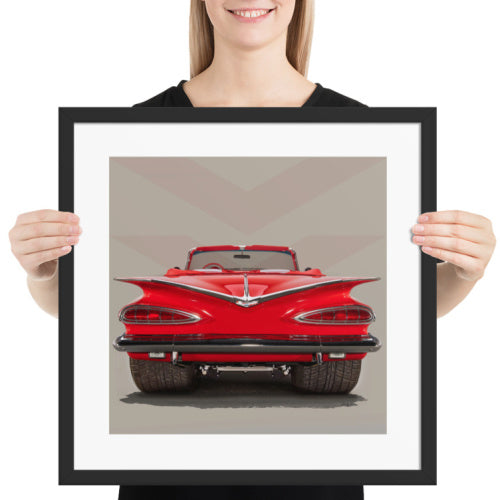 1959 Chevrolet Framed Photo Paper Poster - 16" x 16"