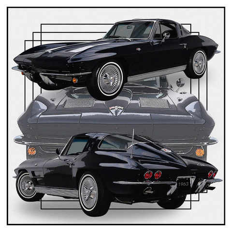 1963 Corvette Split Window Coupe Collage - Image