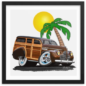Buick Hot Rod Woody Framed Poster
