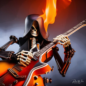 Flaming Guitar Player - Image