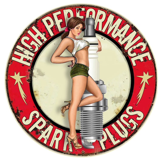 High Performance Spark Plugs - Pin Up Girl - Image