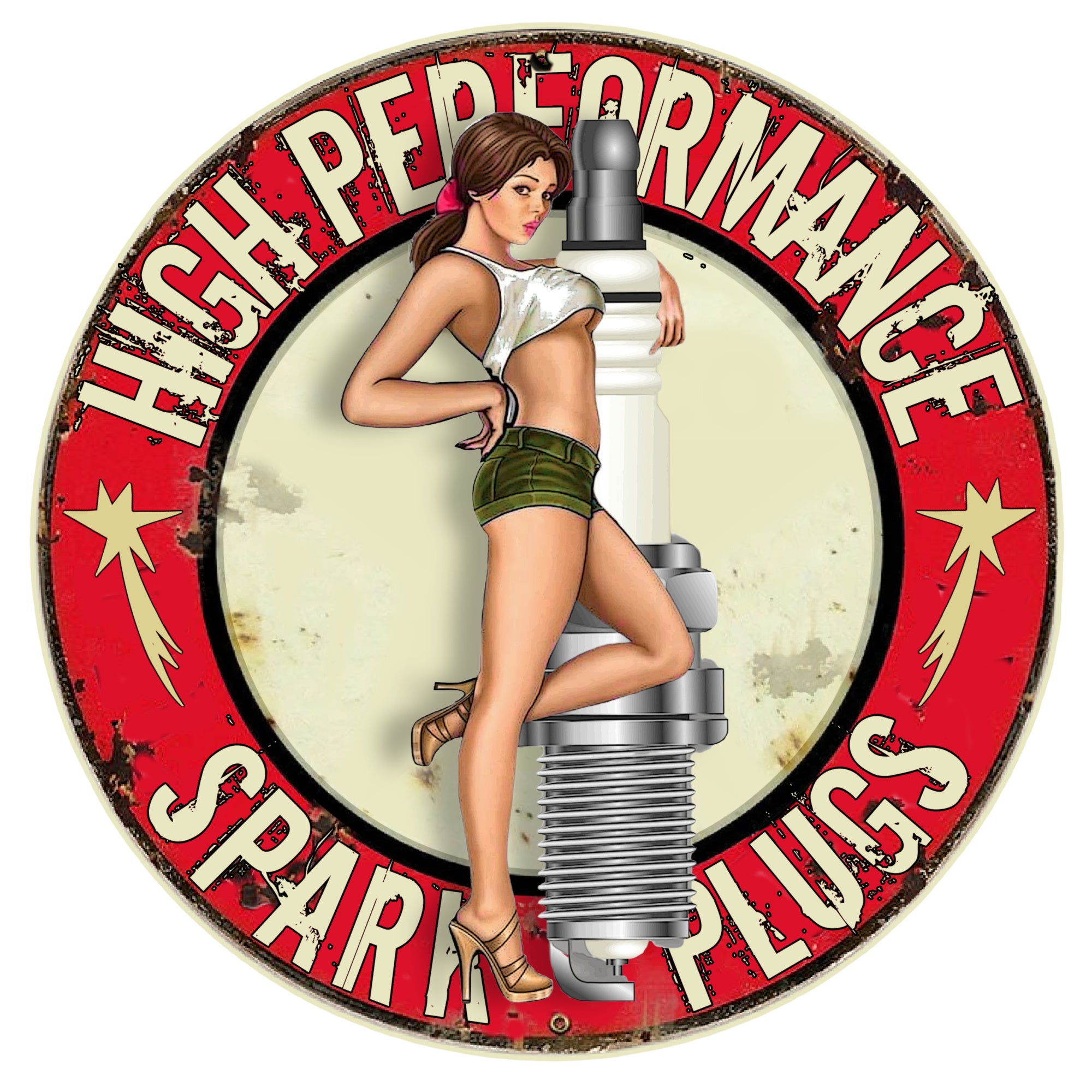 High Performance Spark Plugs - Pin Up Girl - Image