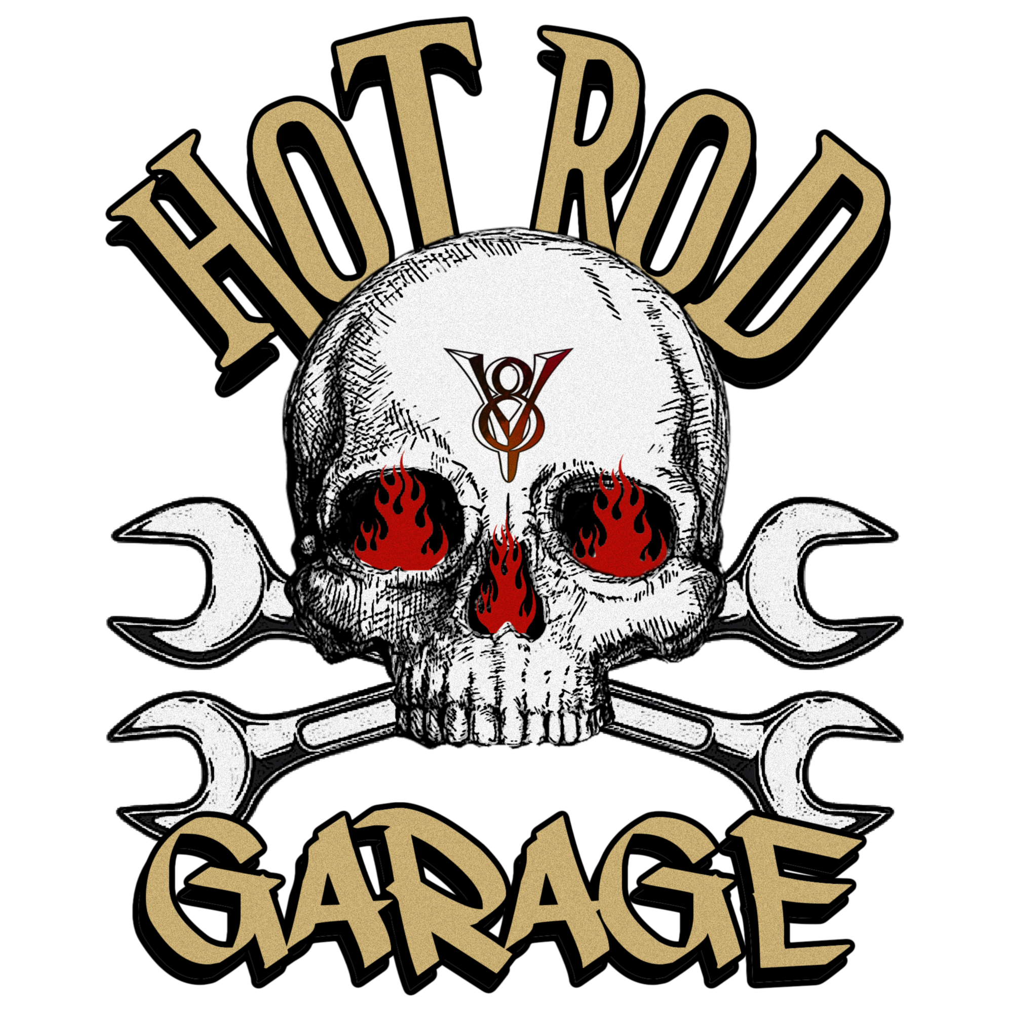 Hot Rod Garage- Skull V8 - Image