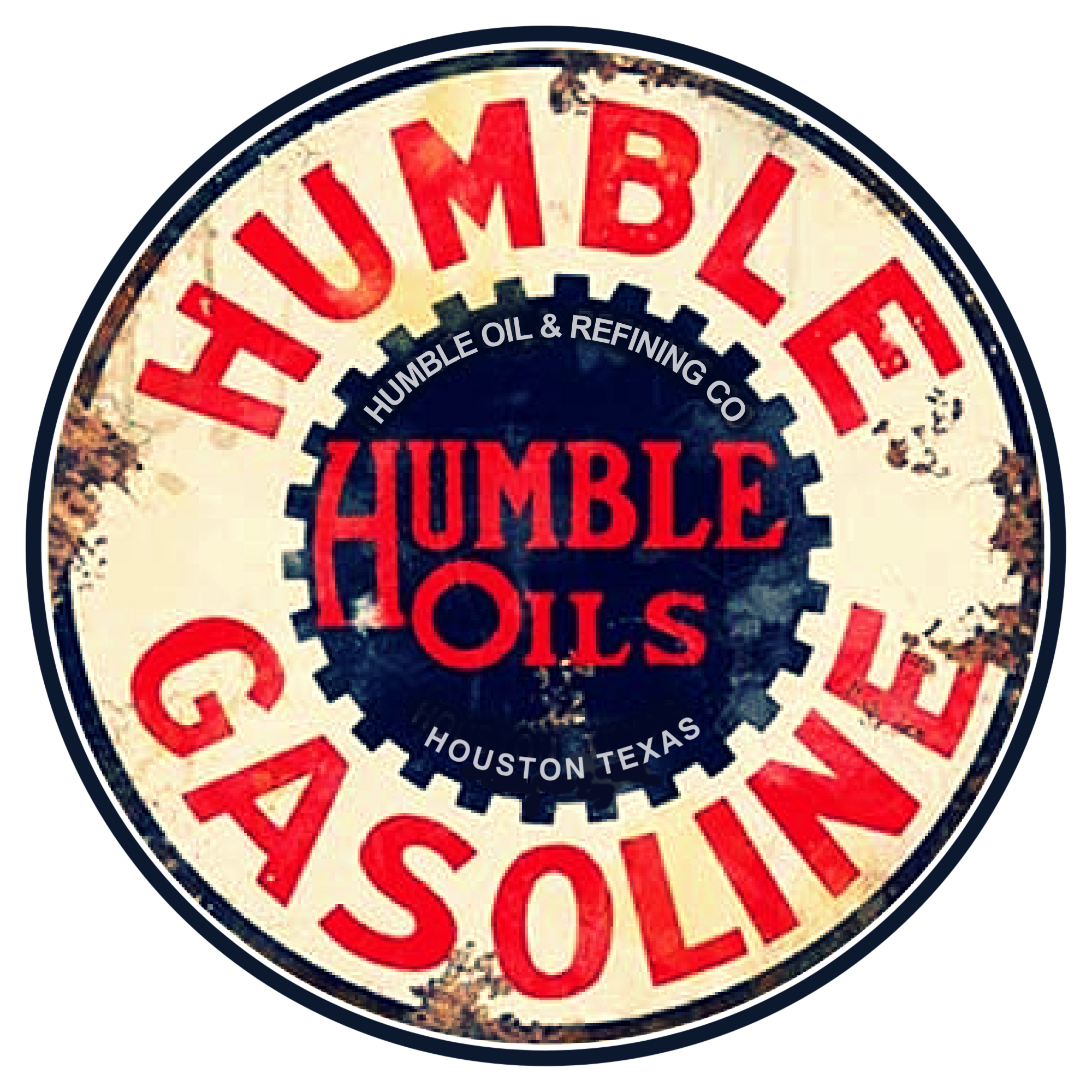 Humble Gasoline Vintage Sign - Image