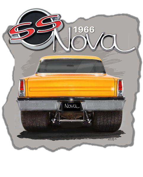 1966 Chevy Nova SS - Canvas Print - 16" x 16"