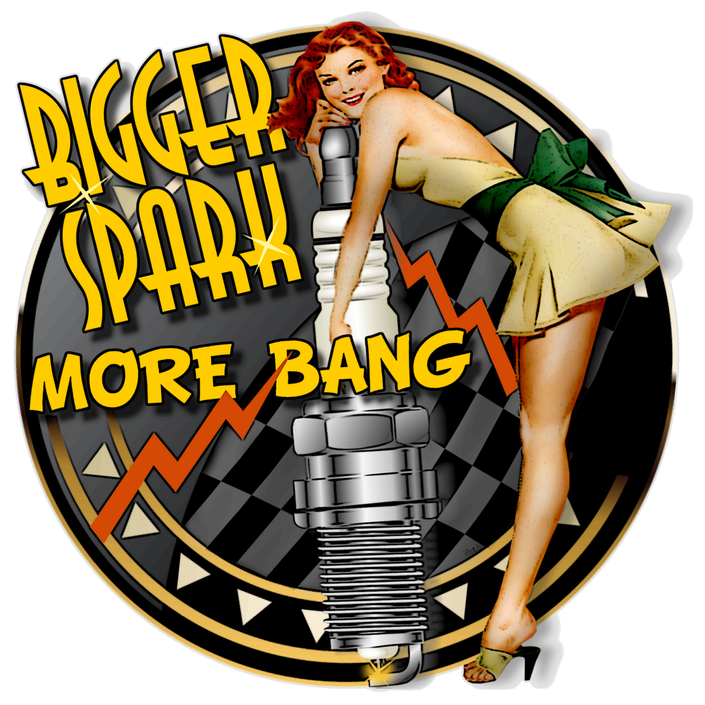 Bigger Spark More Bang Pin Up Girl - Image