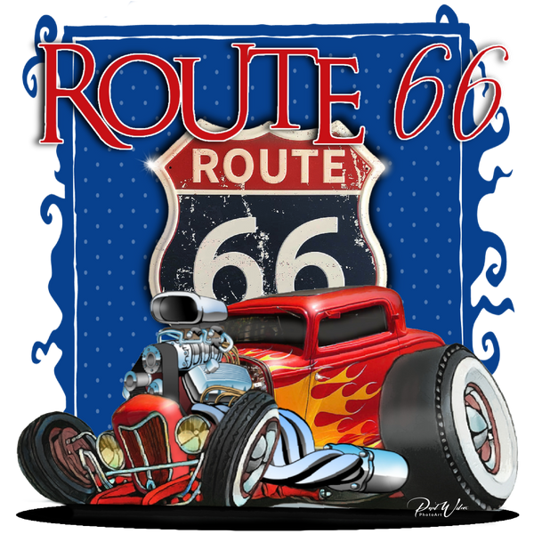 Route 66 Hot Rod Unisex Hoodie