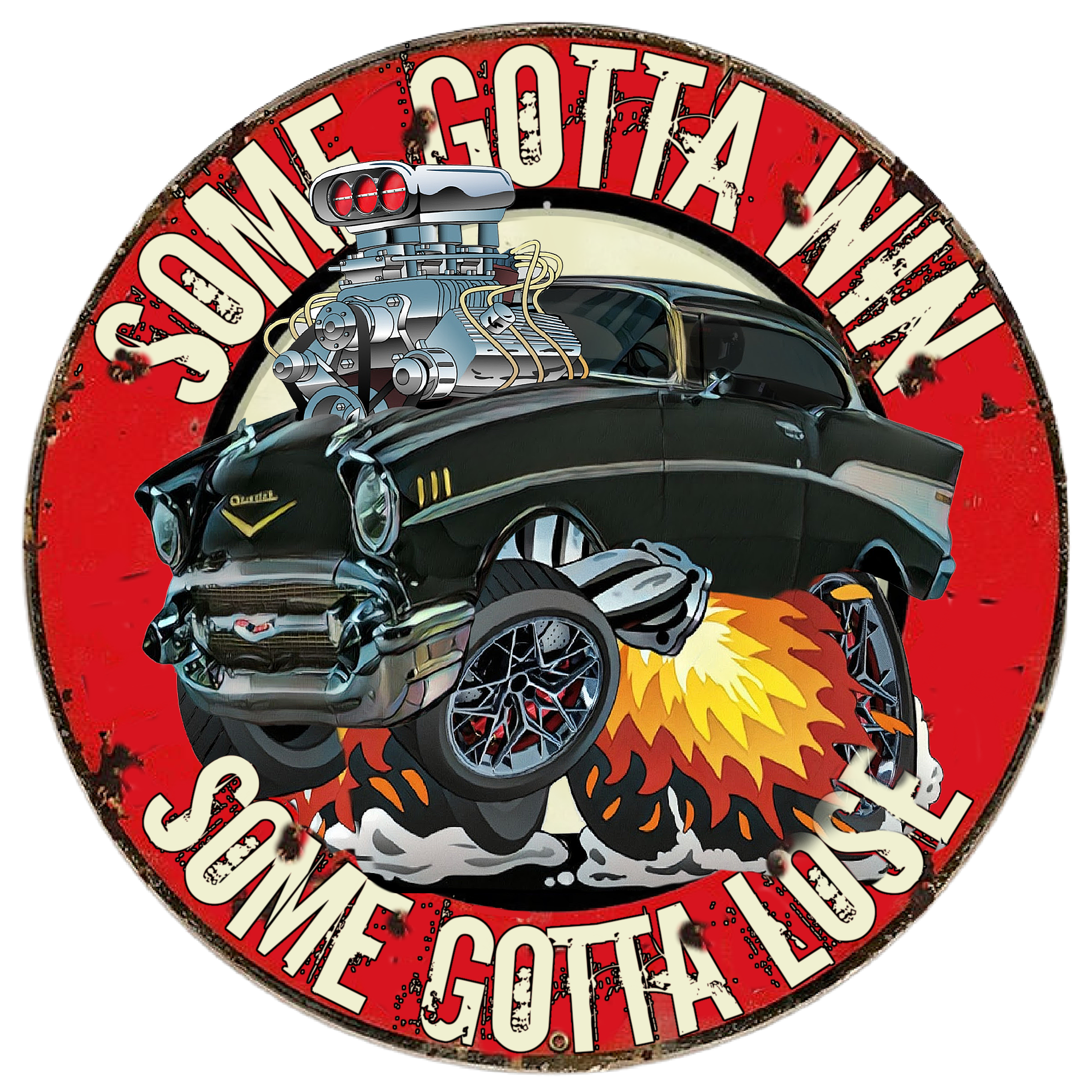 Some Gotta Win Some Gotta Lose - 1957 Chevy Hot Rod - Image