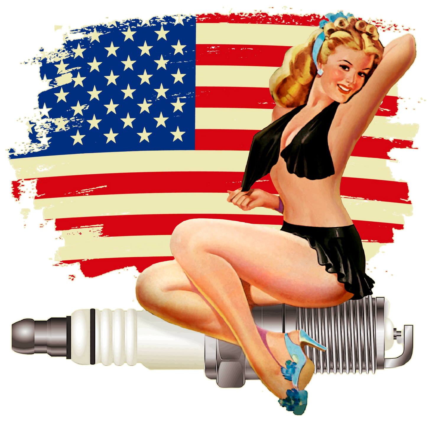 Spark Plug Pin Up Girl - Image