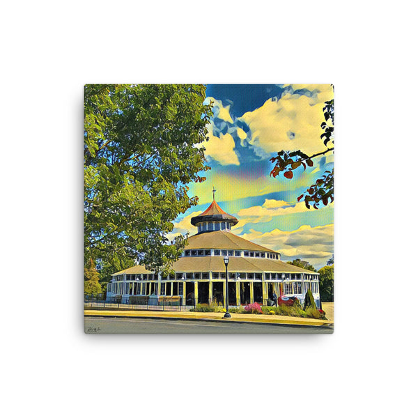 Crescent Park Looff Carousel Canvas Print