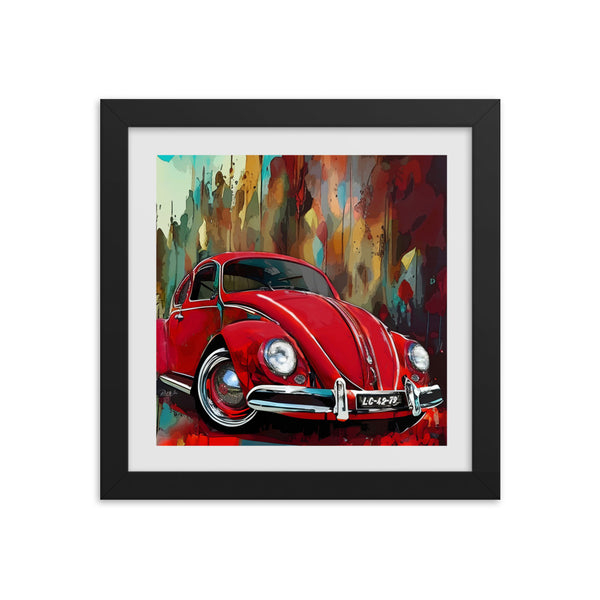 VW Beetle 1958 Framed Photo Poster