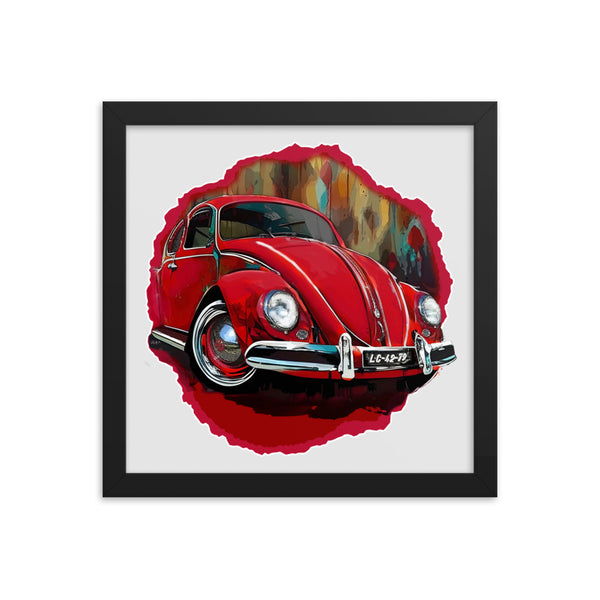 1958 VW Beetle Framed Photo Poster