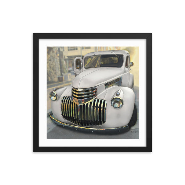 1942 Chevy Pickup Truck Framed Photo Paper Poster