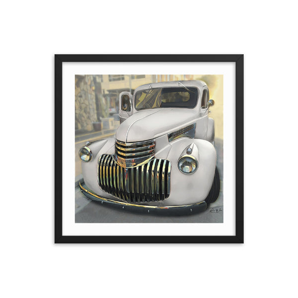 1942 Chevy Pickup Truck Framed Photo Paper Poster