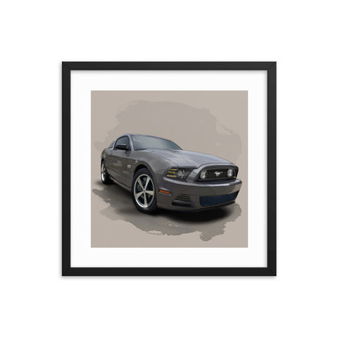 Mustang GT Framed Photo Paper Poster ( 18" x 18" )