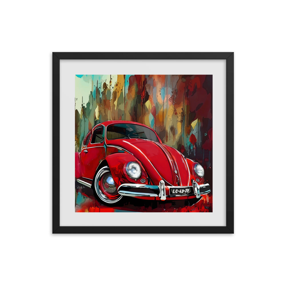 VW Beetle 1958 Framed Photo Poster